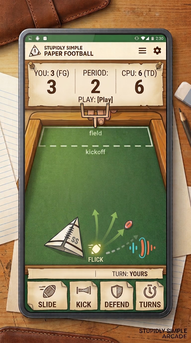 Paper Football Mockup